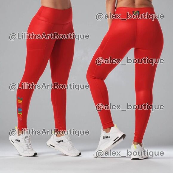 Zumba Bright And Bold High Waisted Ankle Leggings Vida La Vida Size S (E110) - Picture 1 of 6